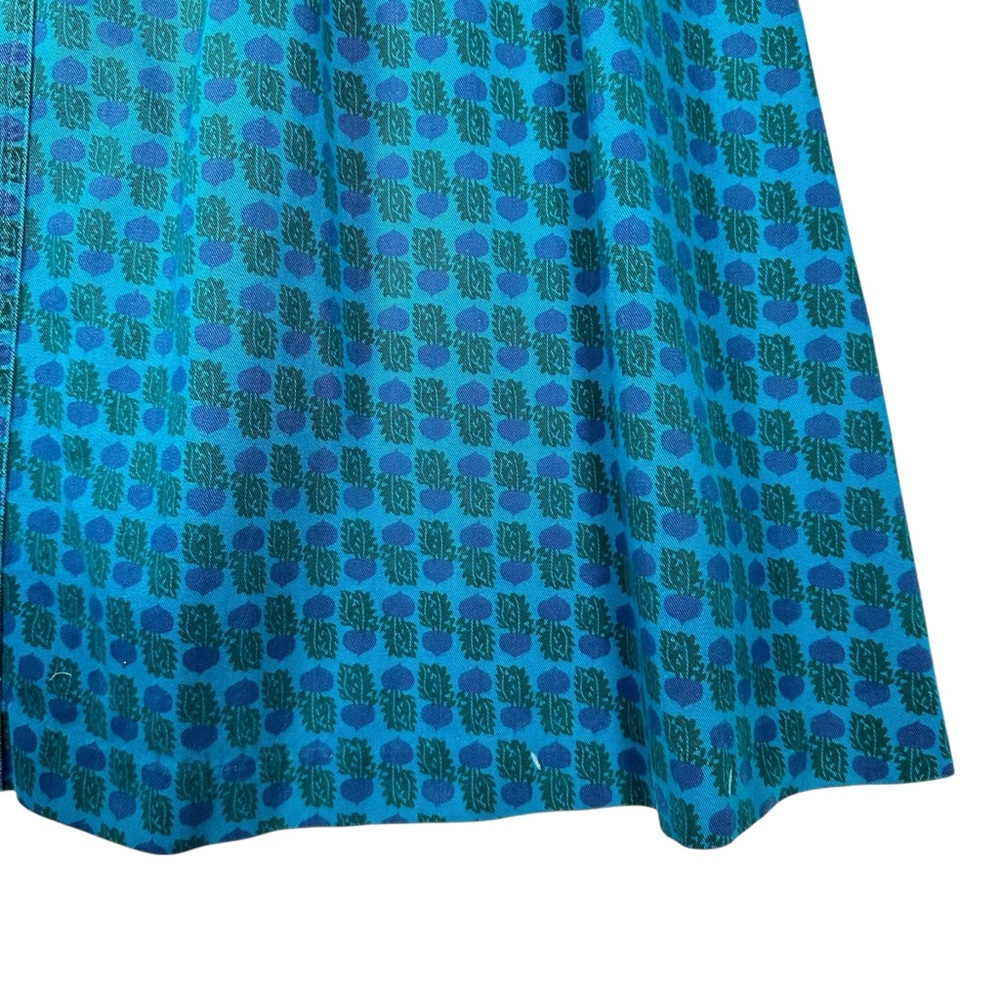 VINTAGE Beet Print Flated Cottagecore Midi Flare Skirt - Picture 5 of 10